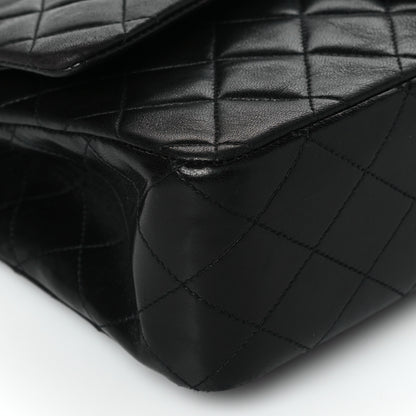 Chanel Lambskin Quilted Medium Double Flap Black 9 of 10