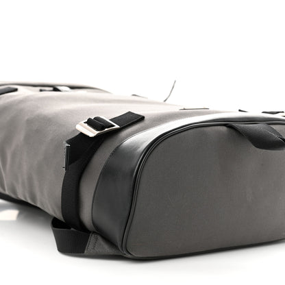 Saint Laurent Canvas Calfskin Rivington Race Convertible Backpack Storm 9 of 10
