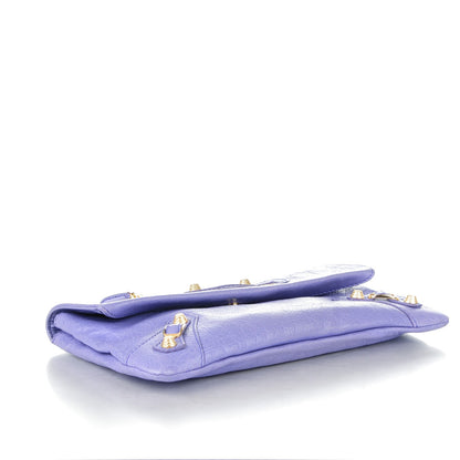 Balenciaga Agneau Giant 12 Gold Hardware Envelope Clutch Mauve 4 of 7