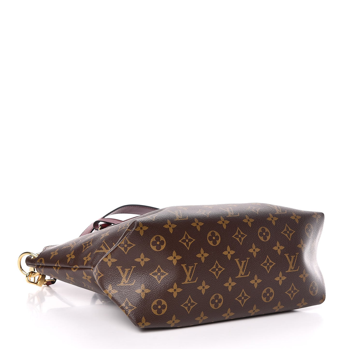 Monogram Flower Zipped Tote MM Bordeaux