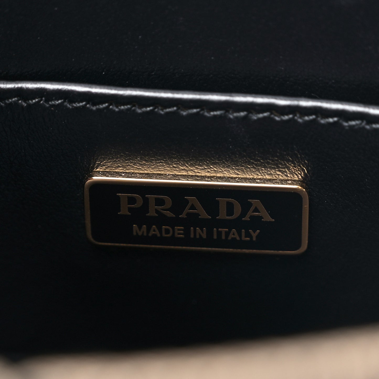 Jacquard Saffiano Triangolo Symbole Embroidered Micro Tote Black Corda