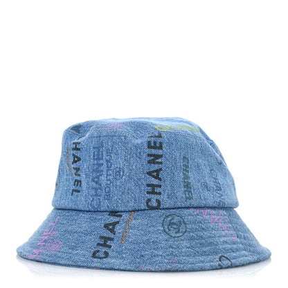 Chanel Denim Mood Cloche Bucket Hat M Blue 1 of 8