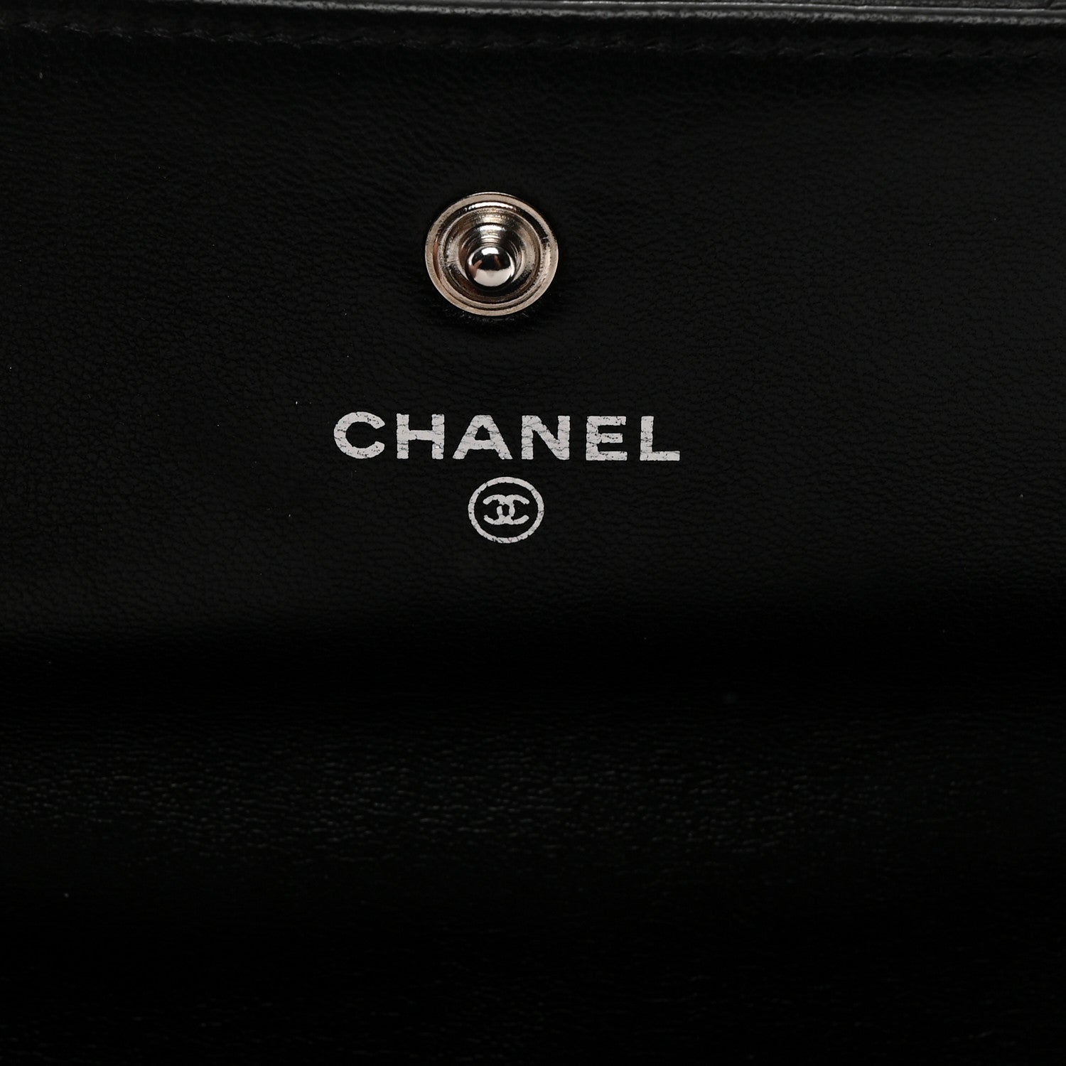 Chanel Lambskin Quilted Long Gusset Flap Wallet Black 6 of 8