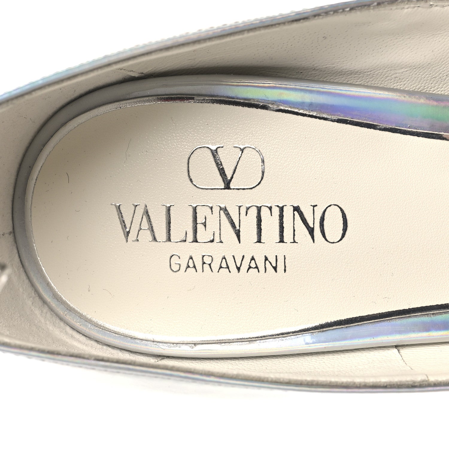 Valentino Garavani Metallic Tan-Go 55/155mm Platform Pumps 37.5 Silver 9 of 10