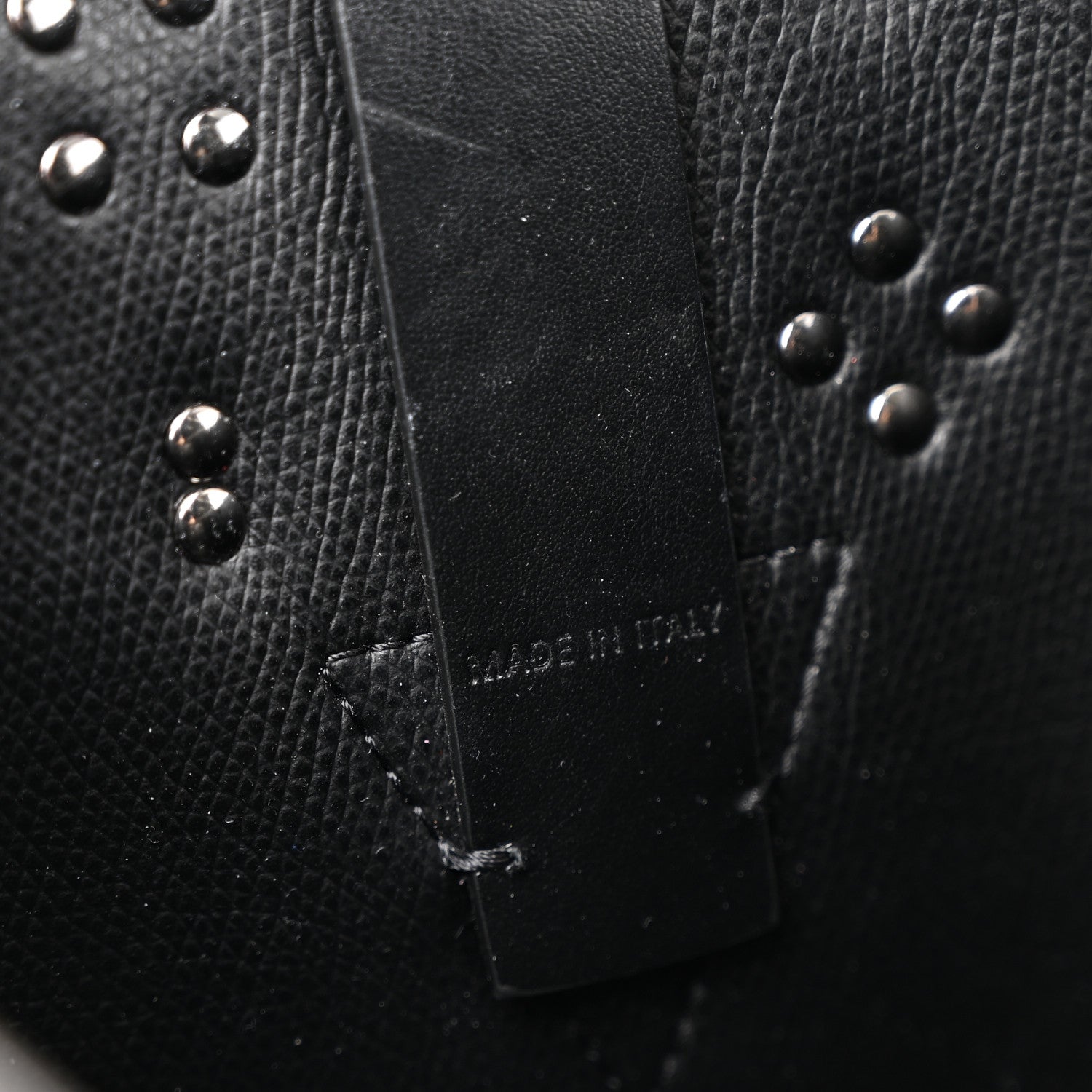 Christian Louboutin Calfskin Empire Spike Studded Mini Cabachic Bucket Bag Black 7 of 13