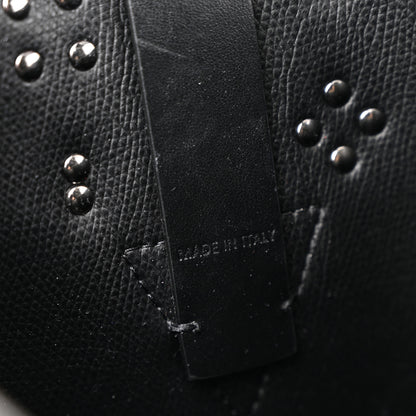 Christian Louboutin Calfskin Empire Spike Studded Mini Cabachic Bucket Bag Black 7 of 13