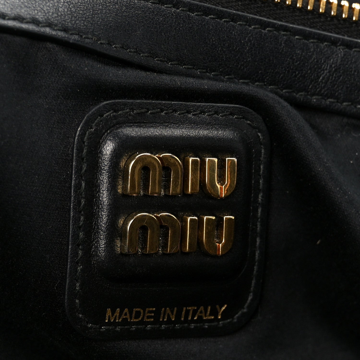 Miu Miu Soft Calf Softy Large Beau Top Handle Bag Black 6 of 9