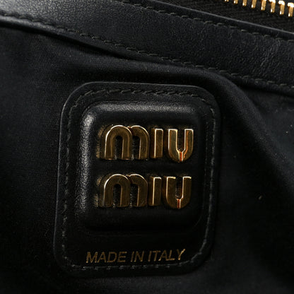 Miu Miu Soft Calf Softy Large Beau Top Handle Bag Black 6 of 9