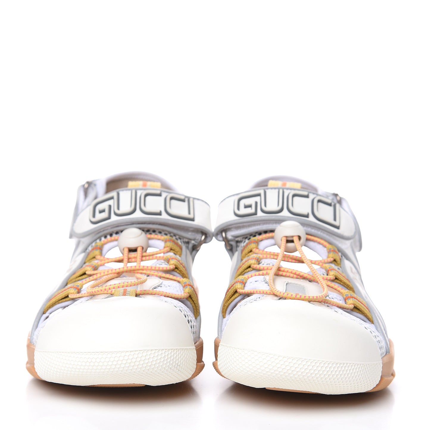 Mesh Fabric Tinsel Sport Sandals 40 White Silver