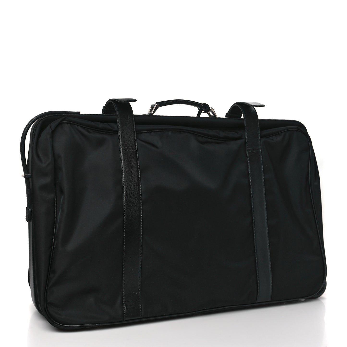 Tessuto Nylon Saffiano Rolling Duffle Black