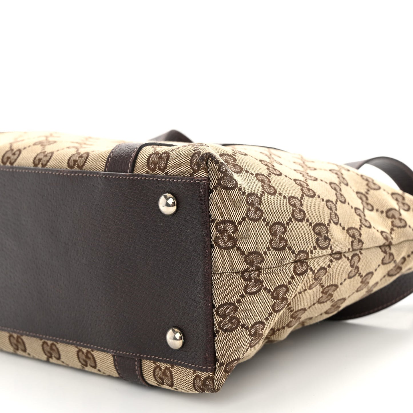Monogram Medium Abbey Tote Dark Brown