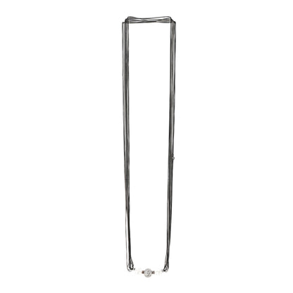 David Yurman Sterling Silver Diamond Rock Crystal Quatrefoil Ball Multi Strand Necklace 3 of 5