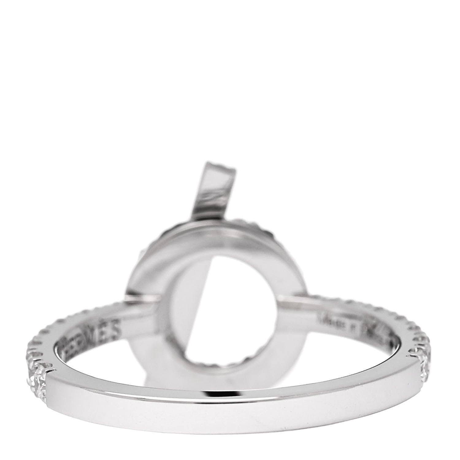 Hermes 18K White Gold Diamond Finesse Ring 55 7.25 4 of 7