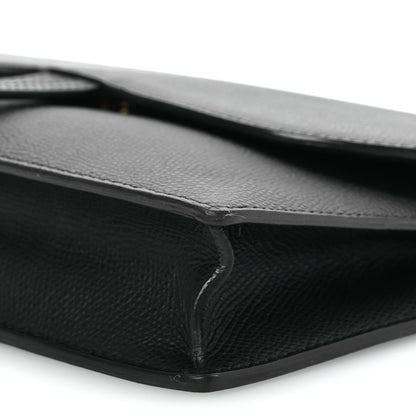 Christian Dior Grained Calfskin Saddle Chain Pouch Black 13 of 15