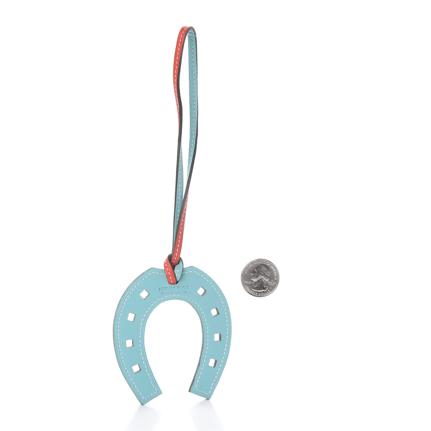 Swift Paddock Horseshoe Bag Charm Capucine Bleu Atoll
