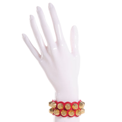 Balenciaga Agneau Arena Giant Gold Bracelet Rouge Cardinal 2 of 5