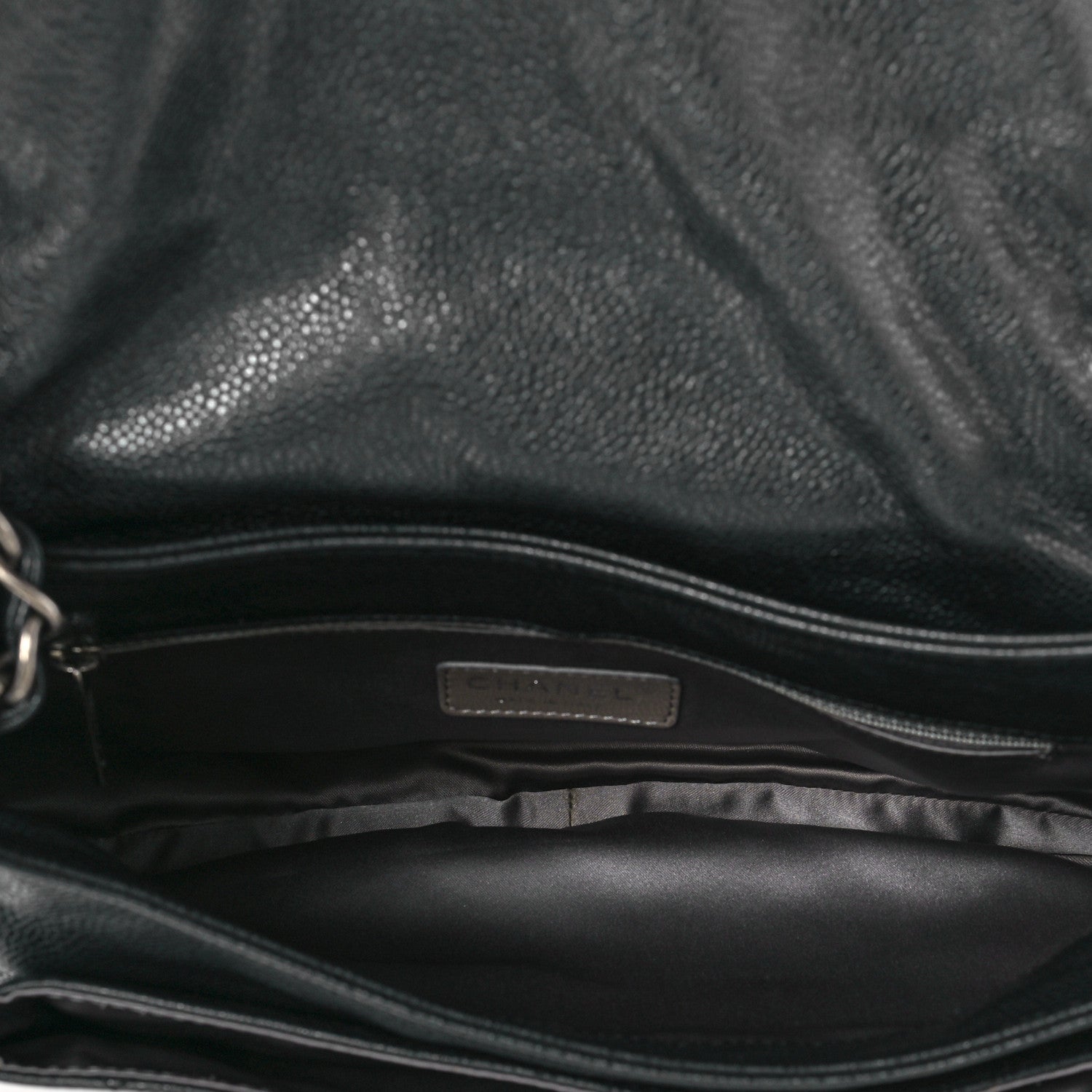 Chanel Glazed Caviar Coco Rider Flap Shoulder Bag Black 5 of 8