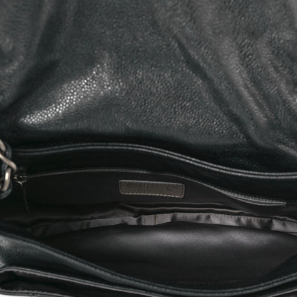 Chanel Glazed Caviar Coco Rider Flap Shoulder Bag Black 5 of 8