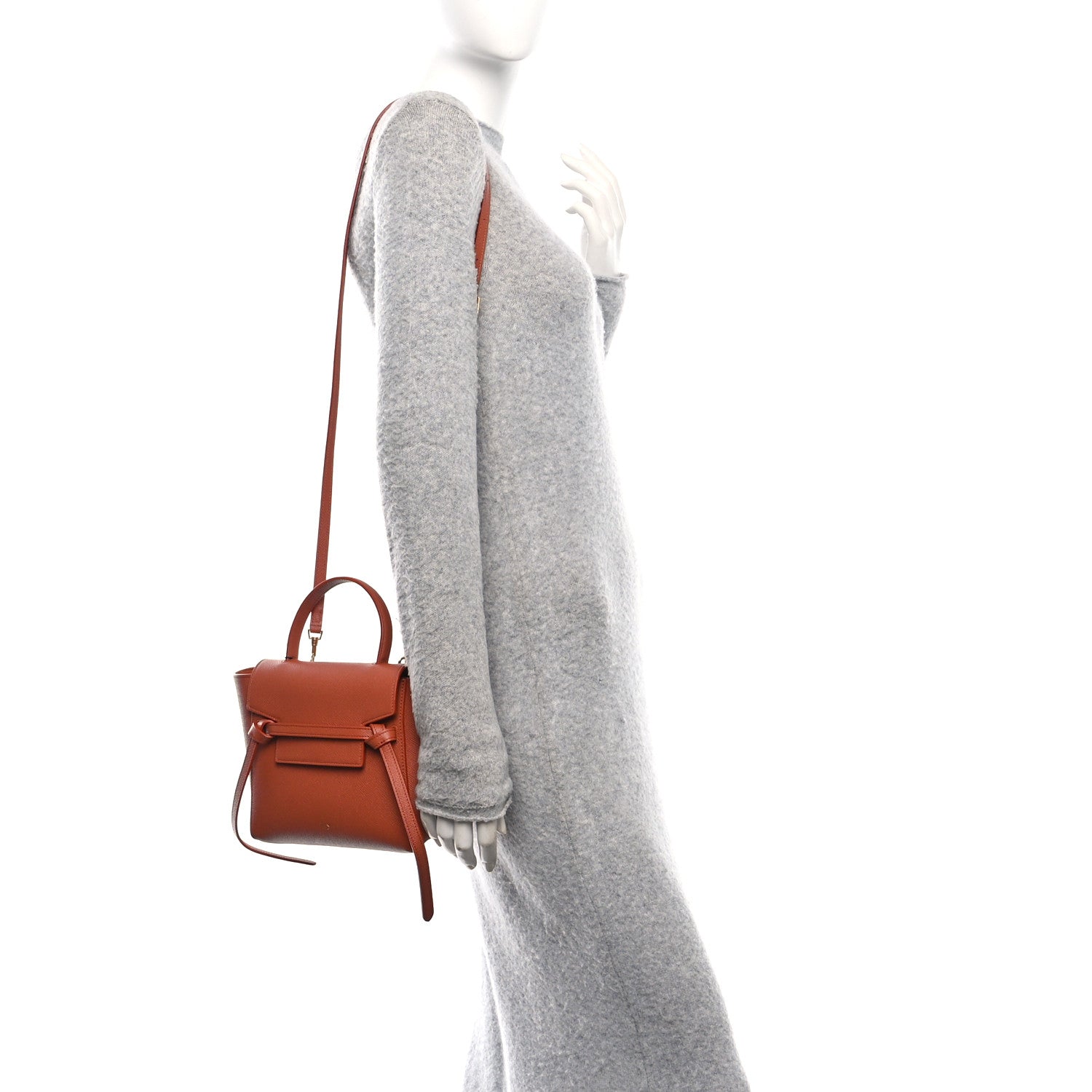 Celine Grained Calfskin Nano Belt Bag Terracotta 2 of 11