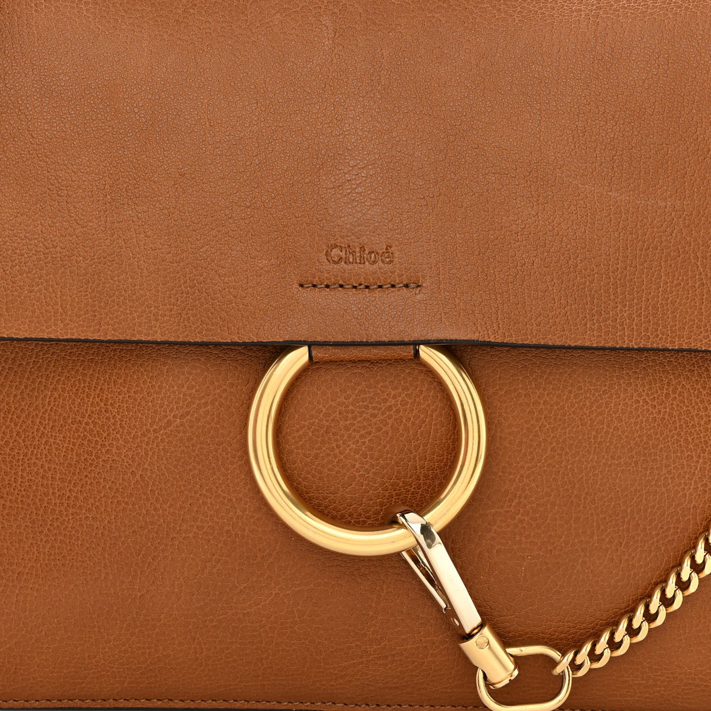 Goatskin Medium Faye Shoulder Bag Caramel