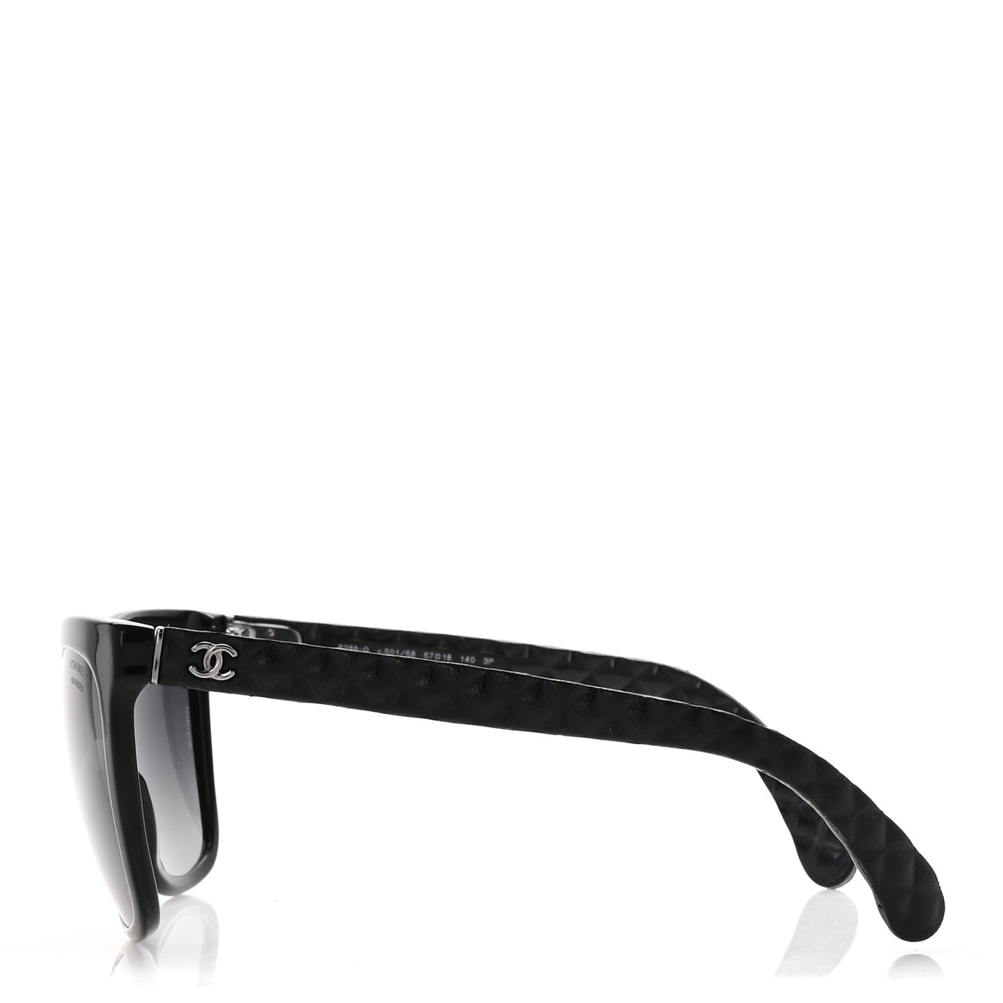 Acetate Quilted Polarized Butterfly CC Sunglasses 5288-Q Black