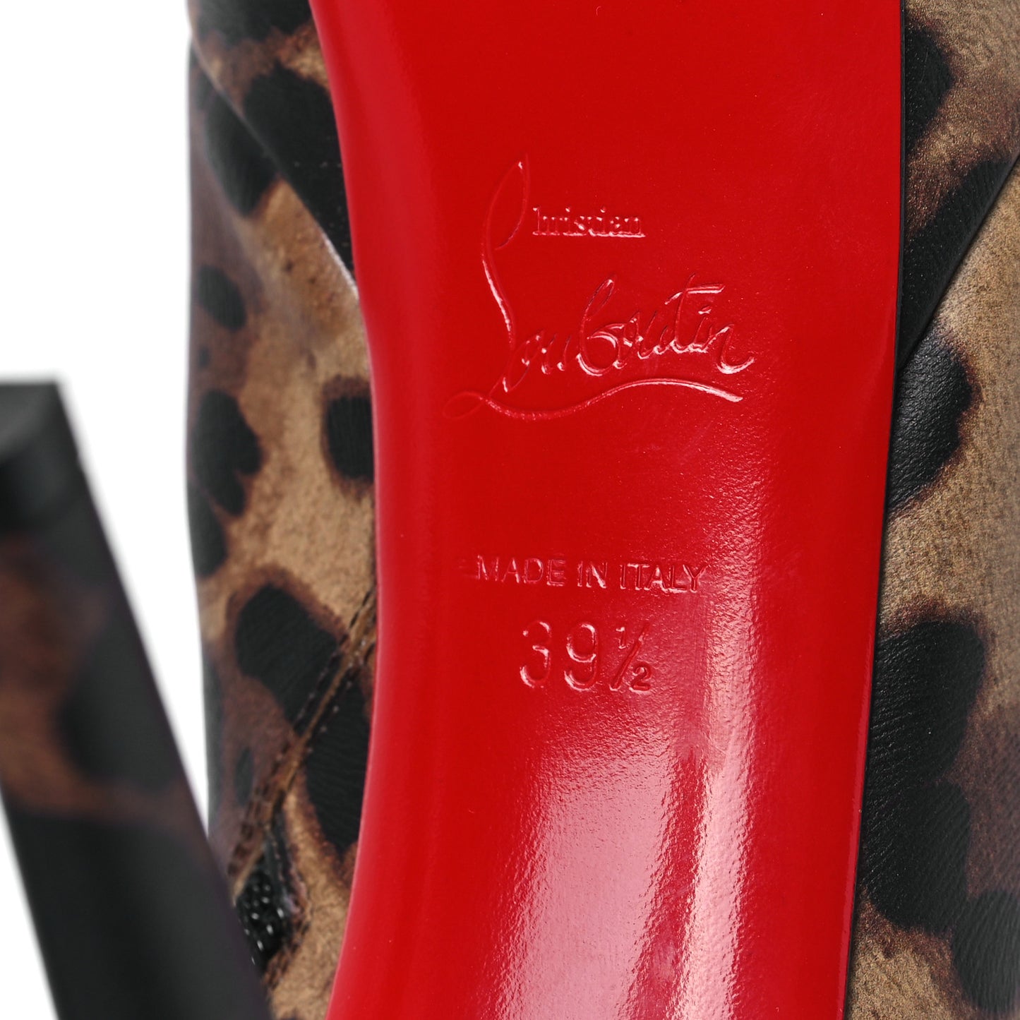 Calfskin Leopard Print Bianca 120 Ankle Boots 39.5 Brown
