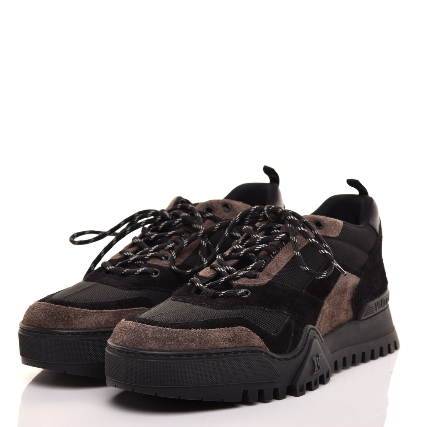 Nubuck Suede Technical Nylon Mens LV Hiking Sneakers 8.5 Black