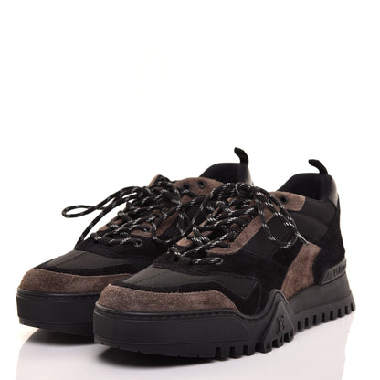 Louis Vuitton Nubuck Suede Technical Nylon Mens LV Hiking Sneakers 8.5 Black 3 of 8