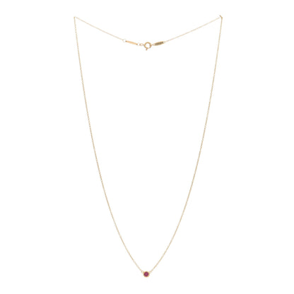 Tiffany 18K Yellow Gold Ruby Elsa Peretti Color By The Yard Pendant Necklace 2 of 5