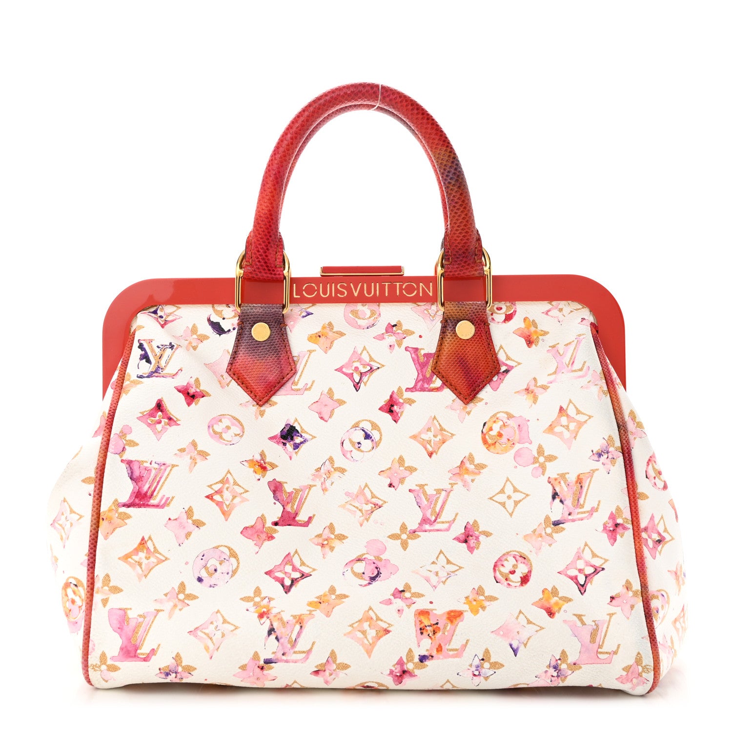 Louis Vuitton Watercolor Aquarelle Frame Speedy White 1 of 10