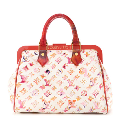 Louis Vuitton Watercolor Aquarelle Frame Speedy White 1 of 10