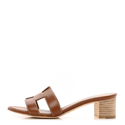 Hermes Calfskin Oasis Sandals 36 Gold 1 of 9