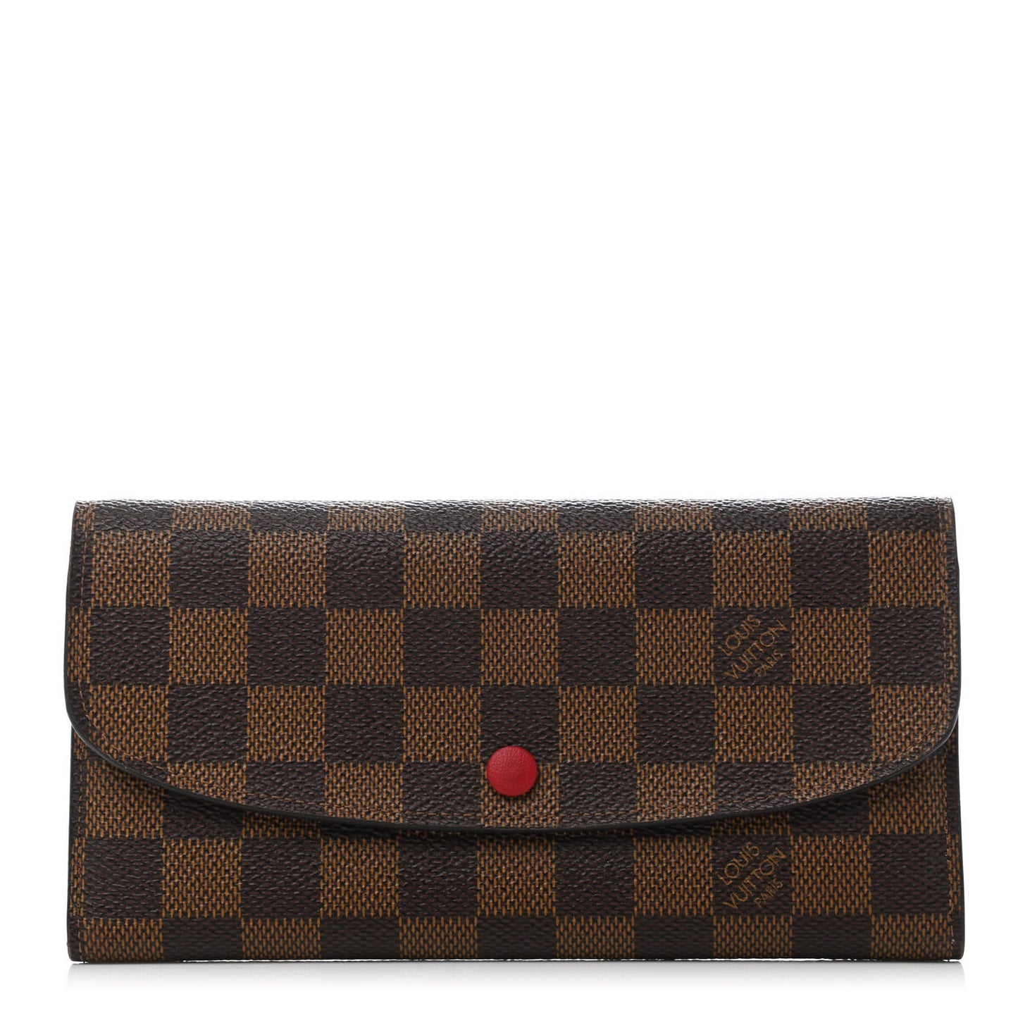 Damier Ebene Emilie Wallet Red