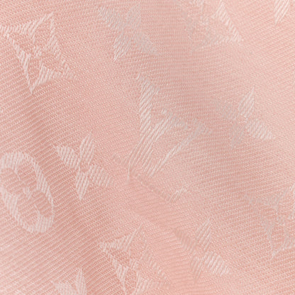 Louis Vuitton Silk Wool Monogram Denim Shawl Rose 7 of 7