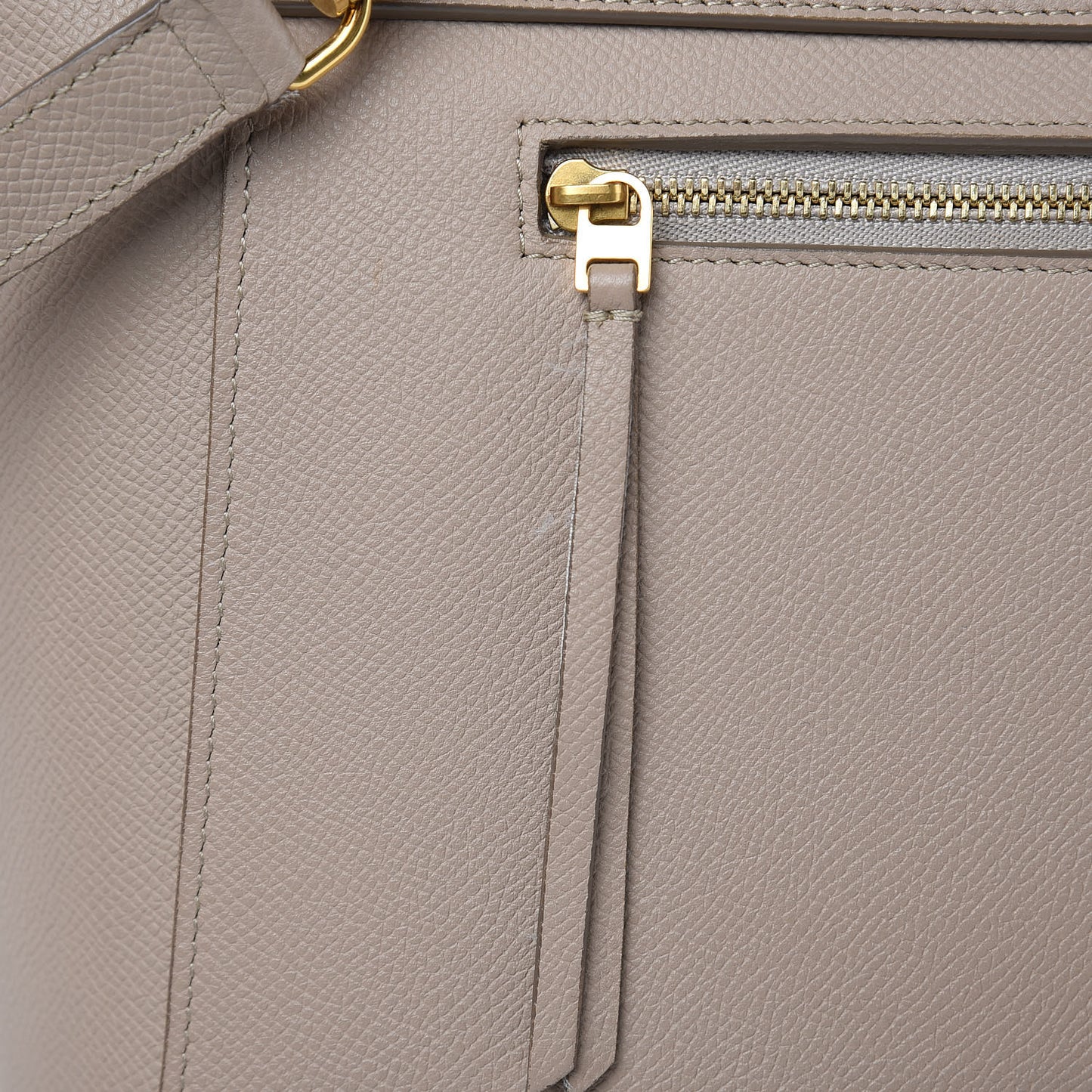 Grained Calfskin Mini Belt Bag Light Taupe