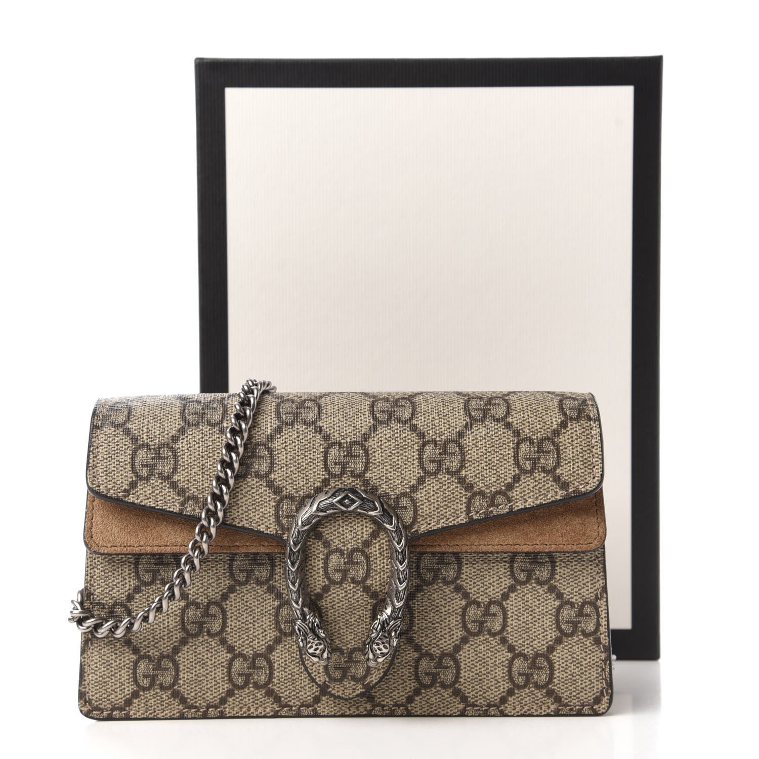 Gucci GG Supreme Monogram Super Mini Dionysus Shoulder Bag Taupe 10 of 10