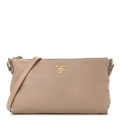 Prada Vitello Daino Zippered Shoulder Bag Cammeo 1 of 15