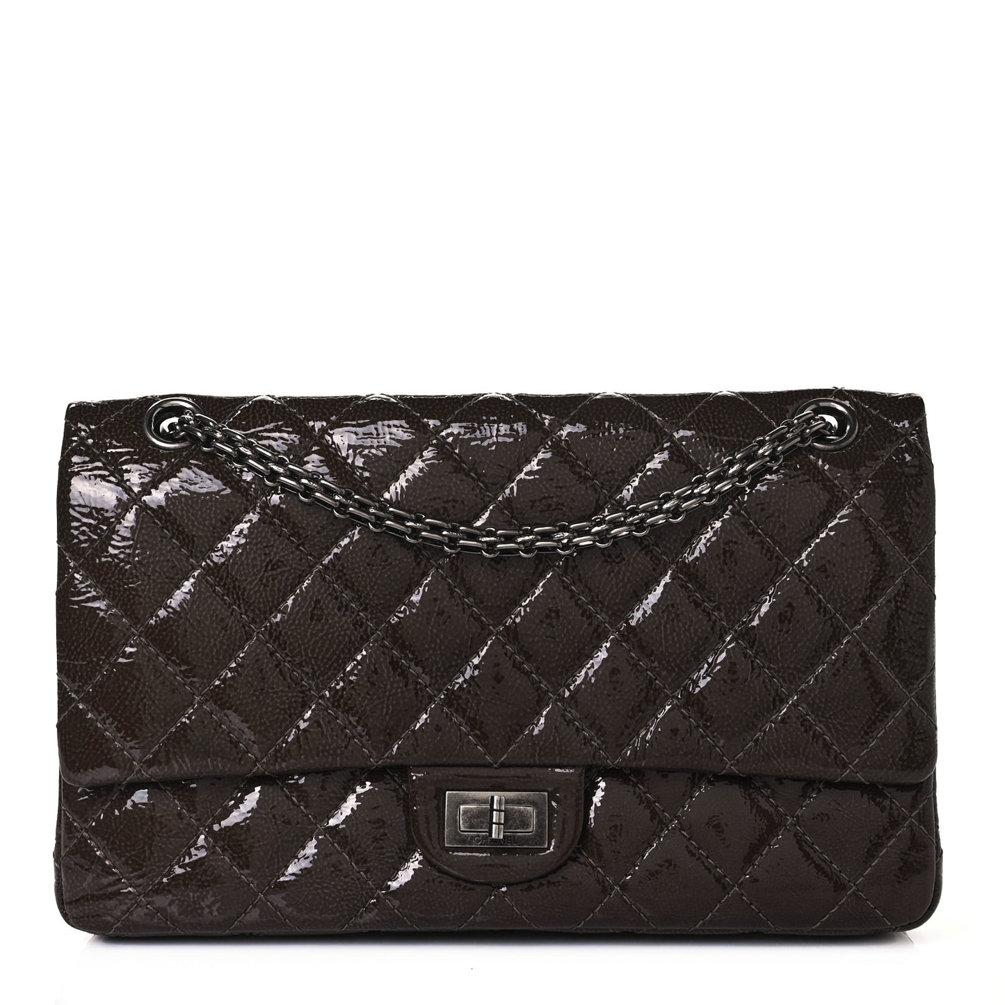 Patent Caviar Quilted 2.55 Reissue 226 Flap Brown