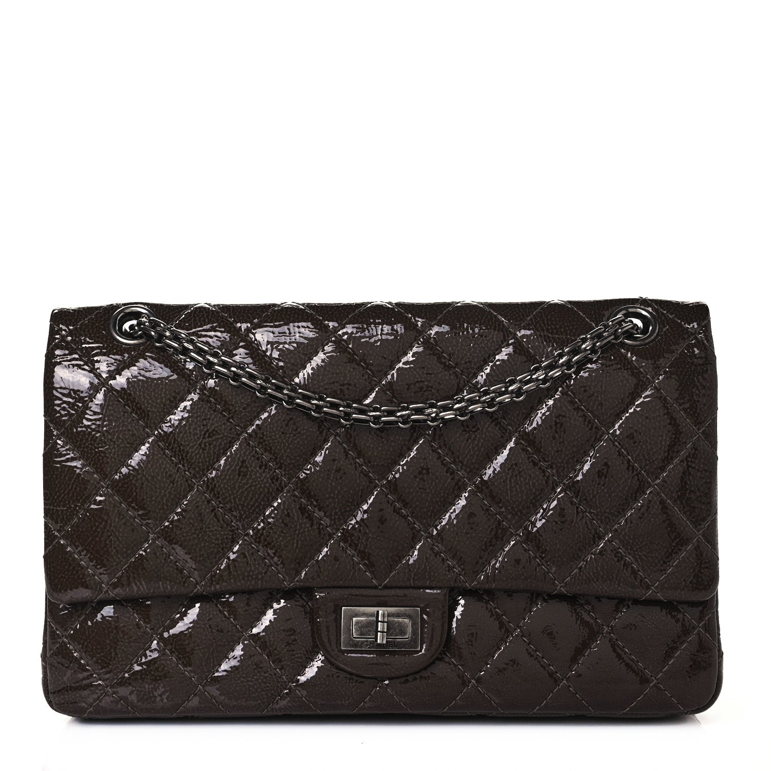 Chanel Patent Caviar Quilted 2.55 Reissue 226 Flap Brown 2 of 40