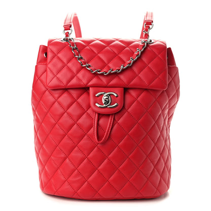 Chanel Lambskin Quilted Small Urban Spirit Backpack Dark Pink 1 of 9
