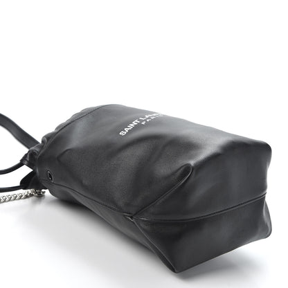 Saint Laurent Lambskin Small Teddy Bucket Bag Black 3 of 7