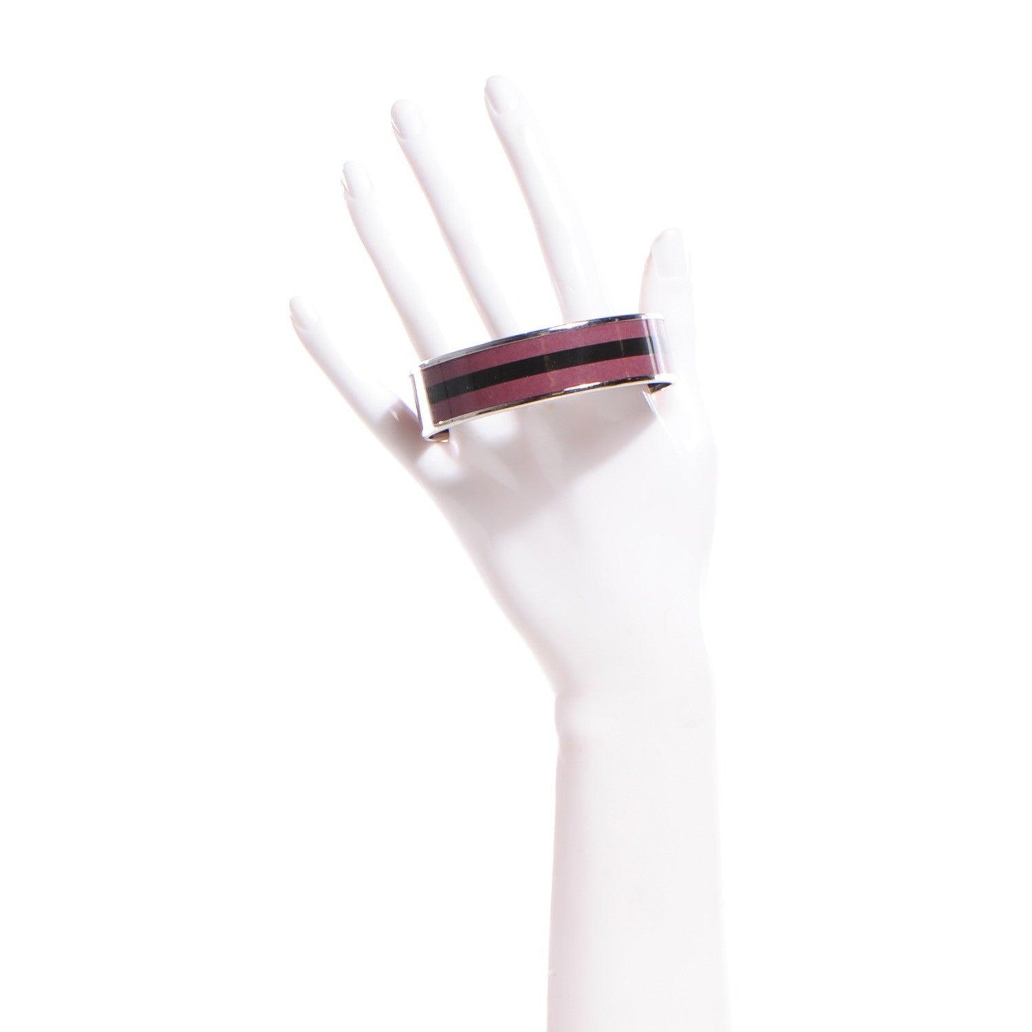 Hermes Enamel Printed Wide Bracelet 70 Violine 2 of 6