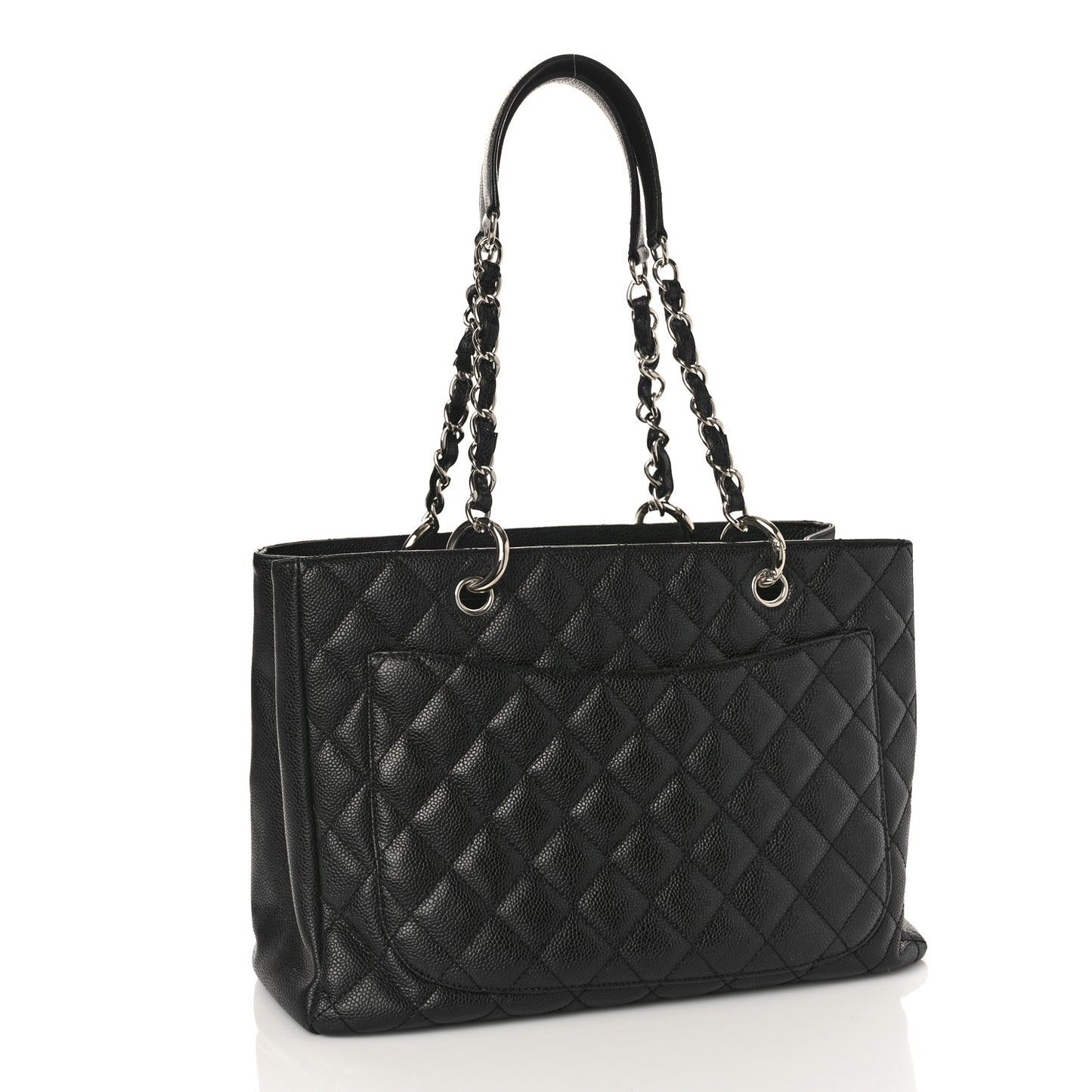 Caviar Quilted Grand Shopping Tote GST Black