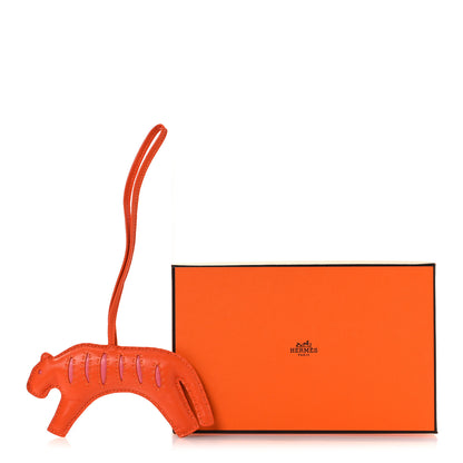 Hermes Milo Lambskin Rooroo Bag Charm Feu Rose Azalee 4 of 4