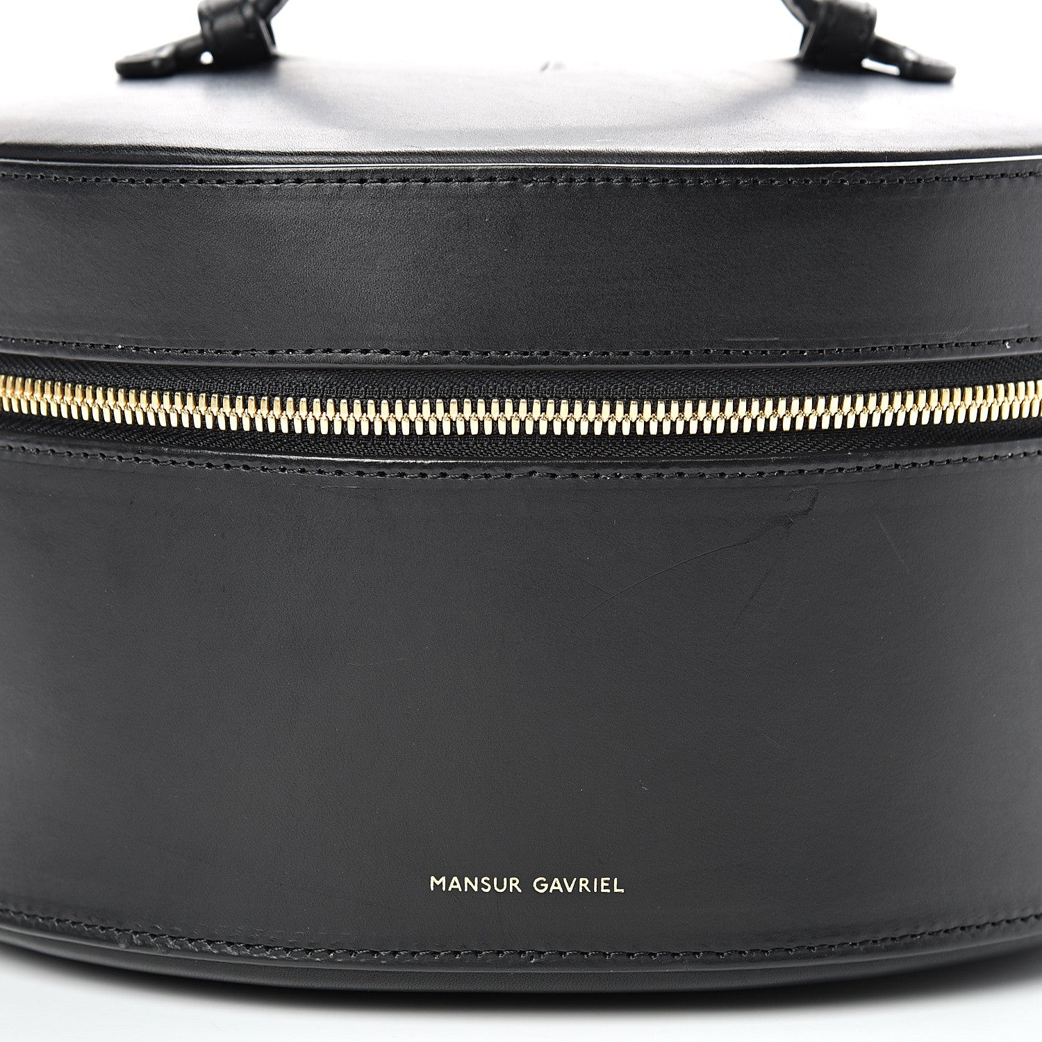 Mansur Gavriel Vegetable Tanned Train Case Black 6 of 16