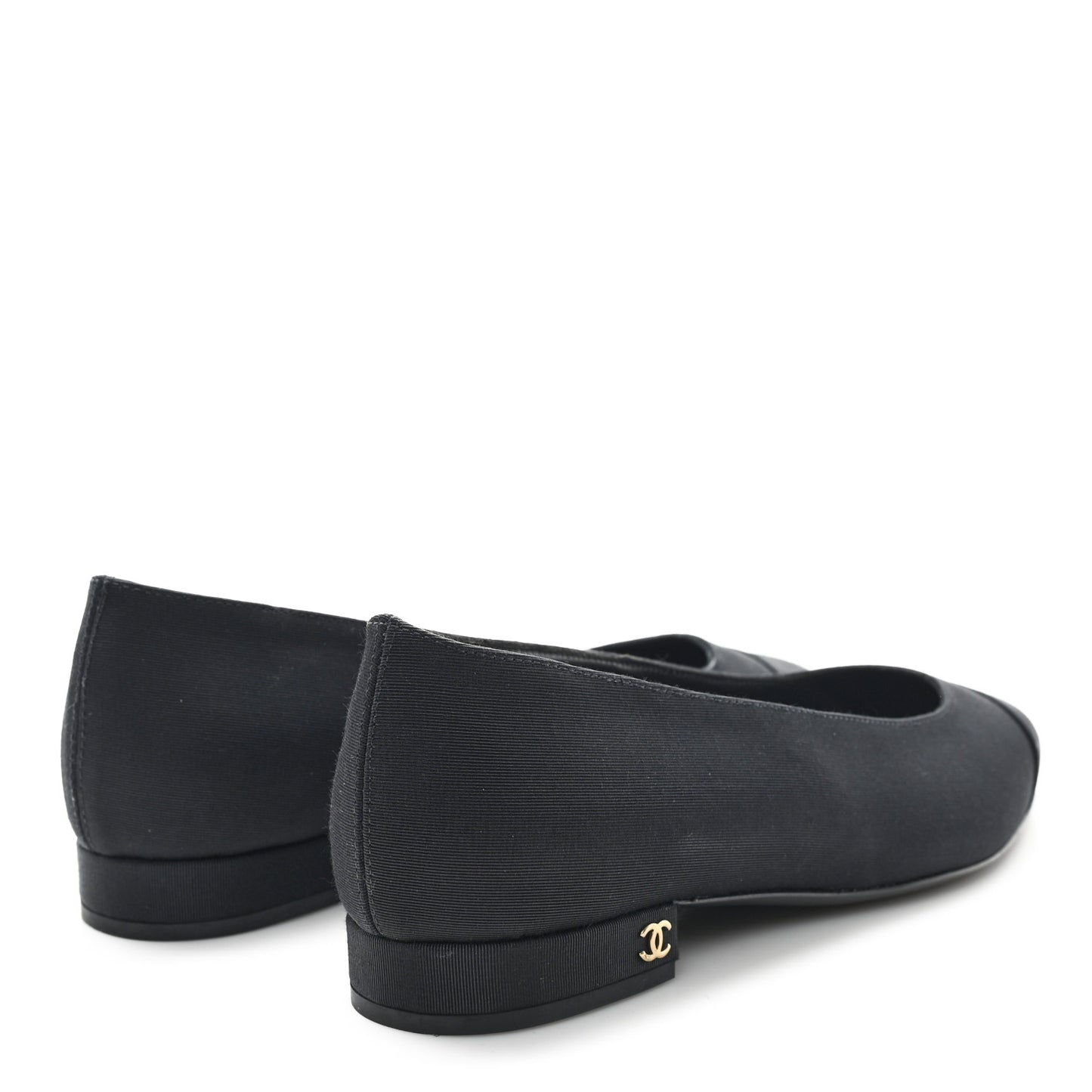 Grosgrain Cap Toe Uniform Ballerina Flats 38 Black