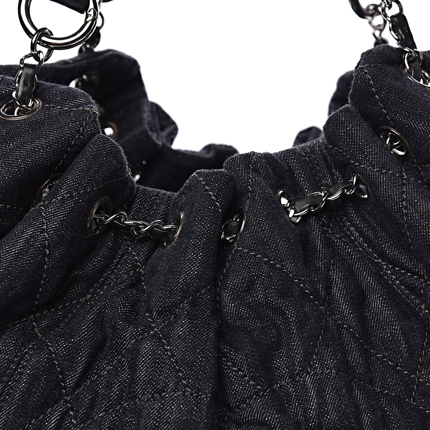 Chanel Denim Quilted Stretch Spirit Large Cabas Tote Blue 11 of 11