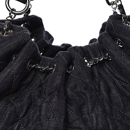 Chanel Denim Quilted Stretch Spirit Large Cabas Tote Blue 11 of 11