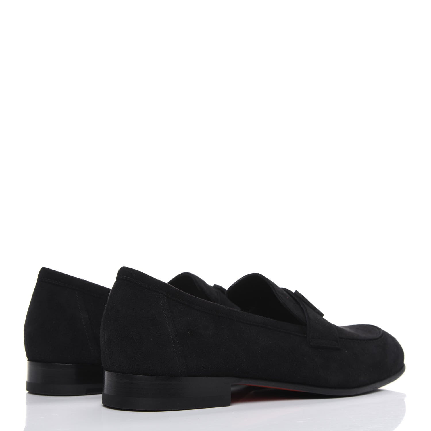 Hermes Suede Goatskin Mens Paris Loafers 40 Black 4 of 10