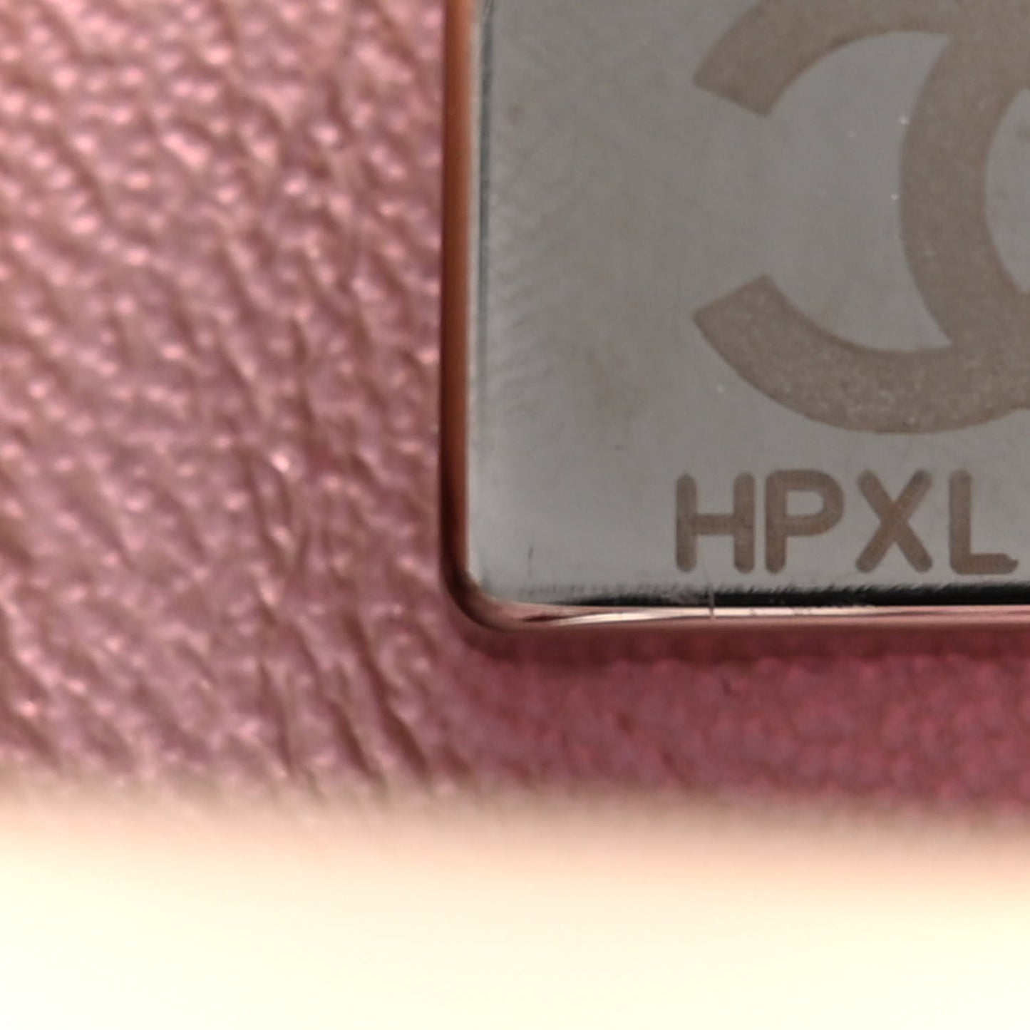 Iridescent Calfskin Quilted Mini Rectangular Flap Pink